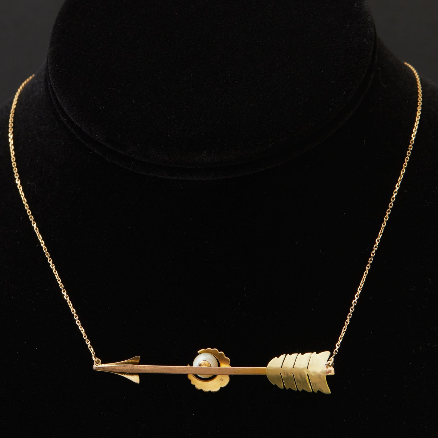 Victorian Crescent Arrow Necklace