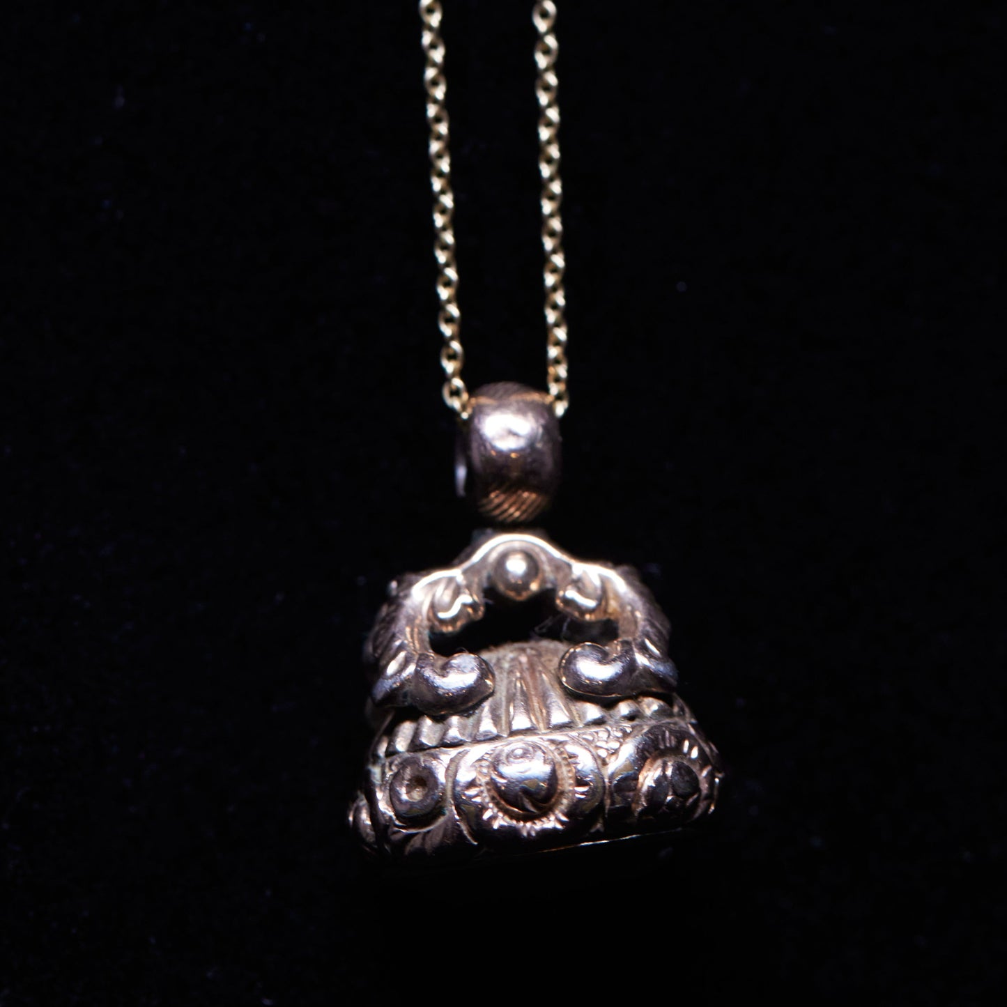 Rock Crystal Fob with Floral Detail