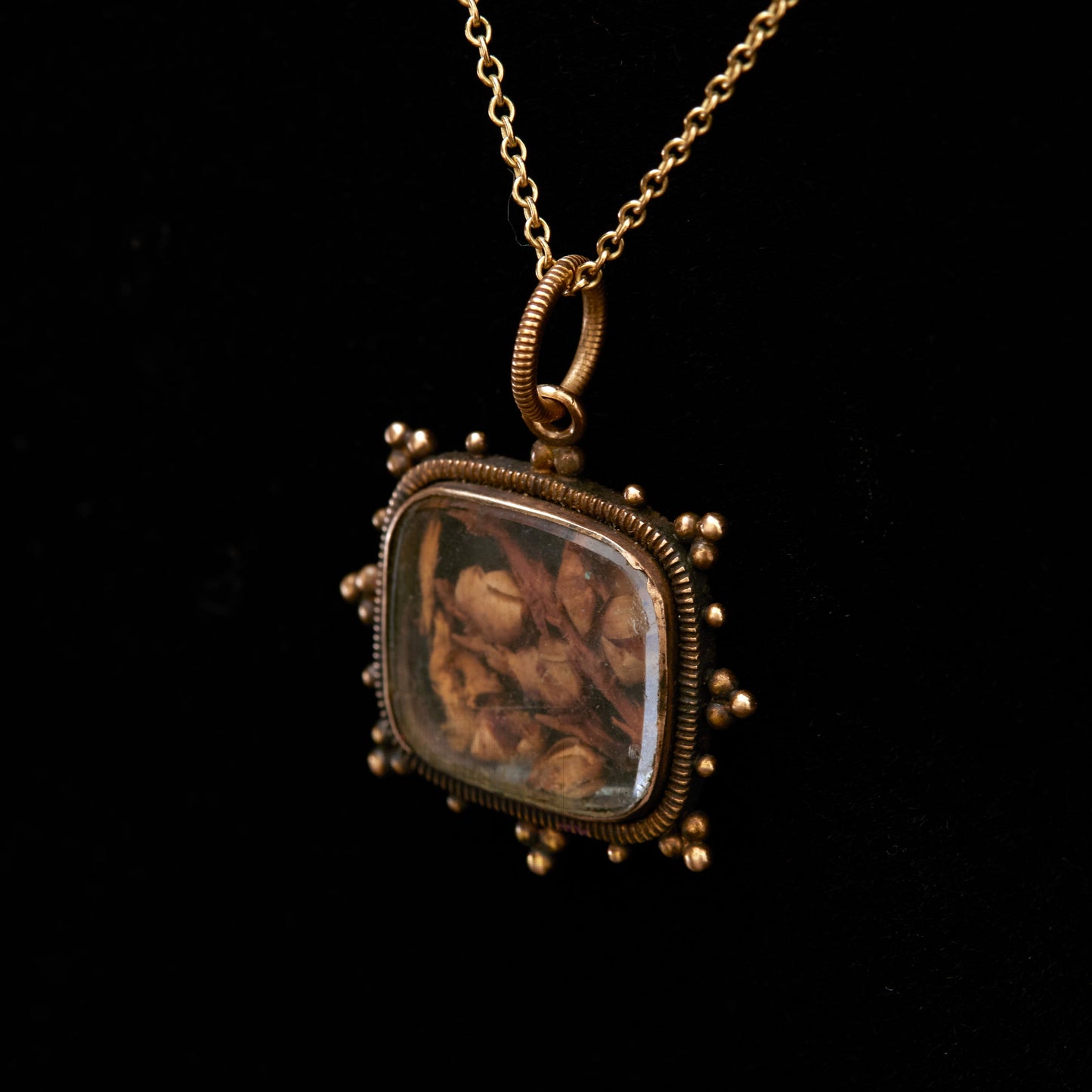 Victorian Dried Flower Pendant