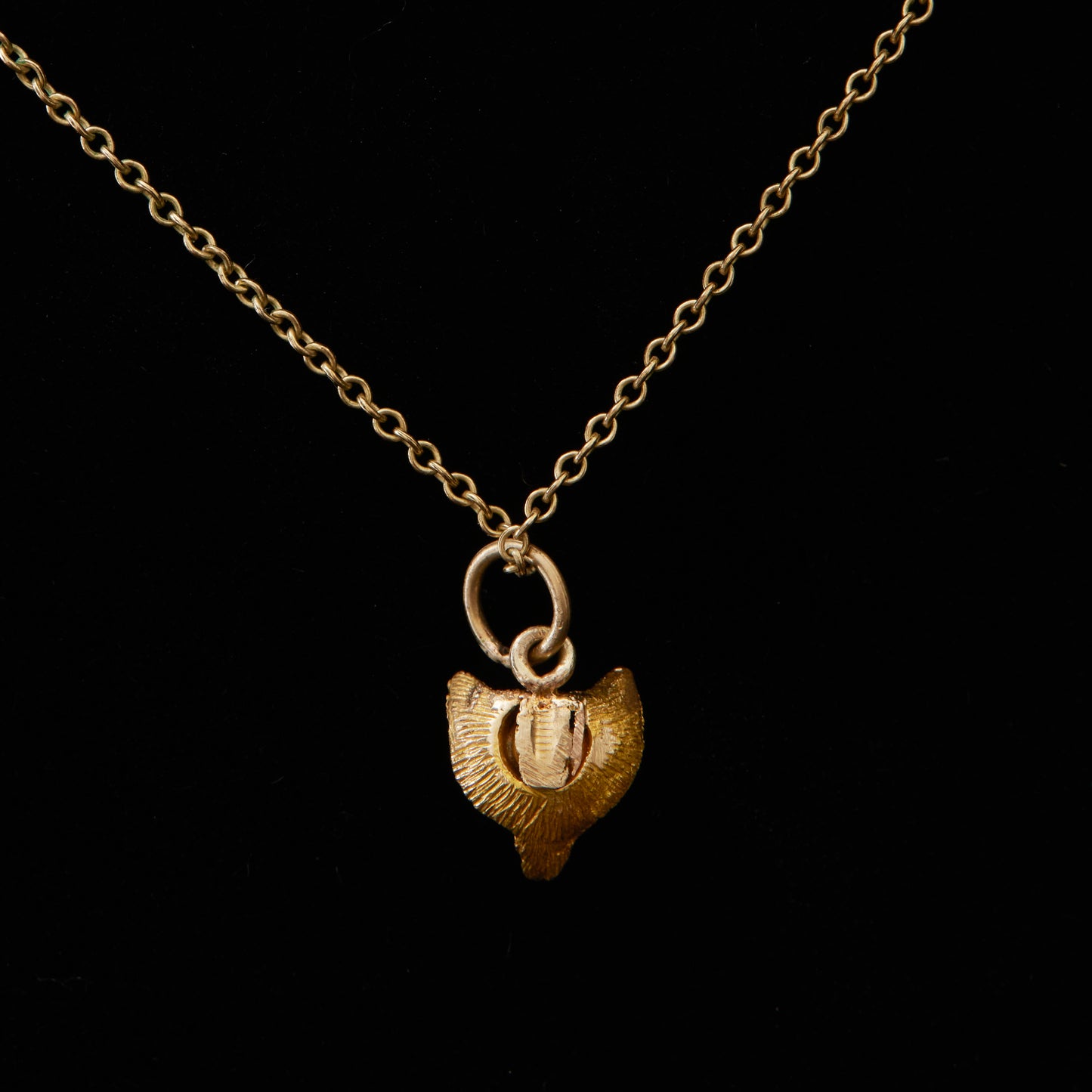 Tiny Fox Pendant with Ruby Eyes