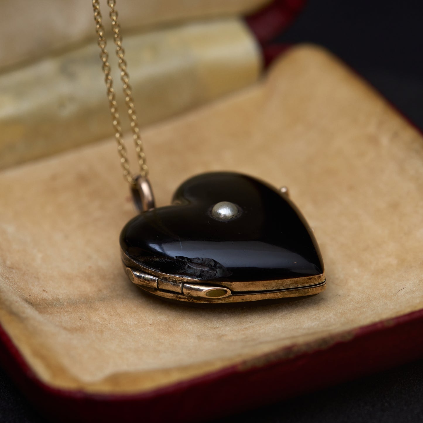 Victorian Onyx Heart Pendant