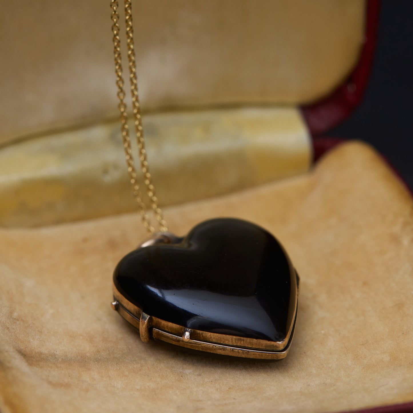 Victorian Onyx Heart Pendant