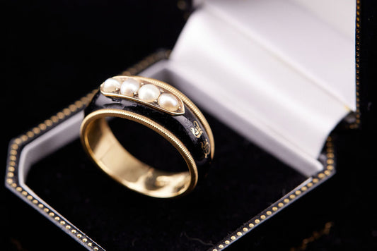 Georgian Mourning Band with Pearls