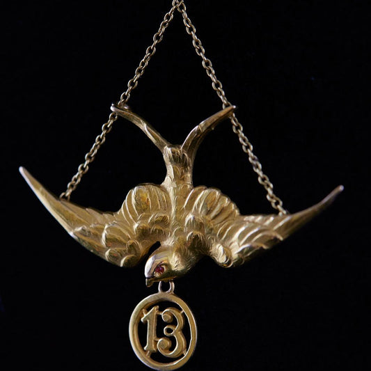 Lucky 13 Swallow Pendant