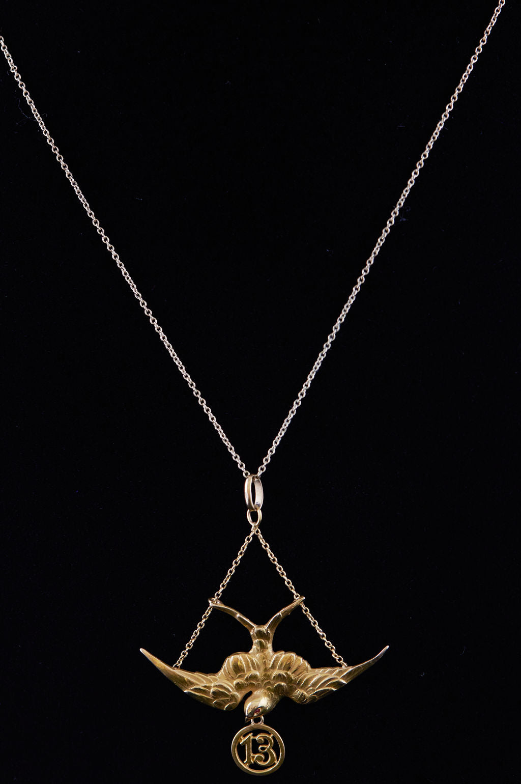 Lucky 13 Swallow Pendant