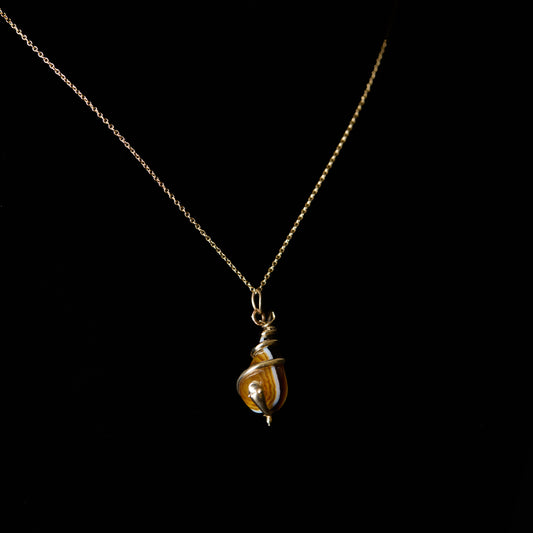 Banded Agate Snake Pendant